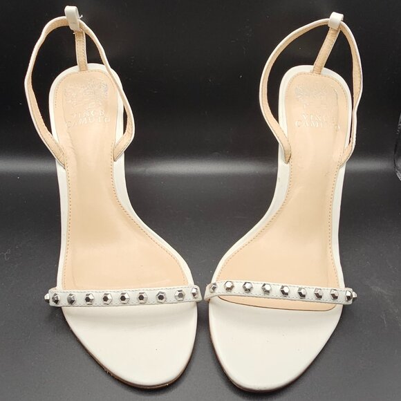 Vince Camuto Cream Studded High-Heel Sandals – Size 8.5 - Picture 2 of 7